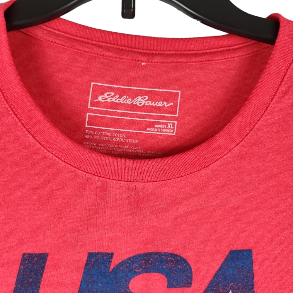 USA Eddie Bauer, women's red Tee-shirt, XL - Picture 4 of 5